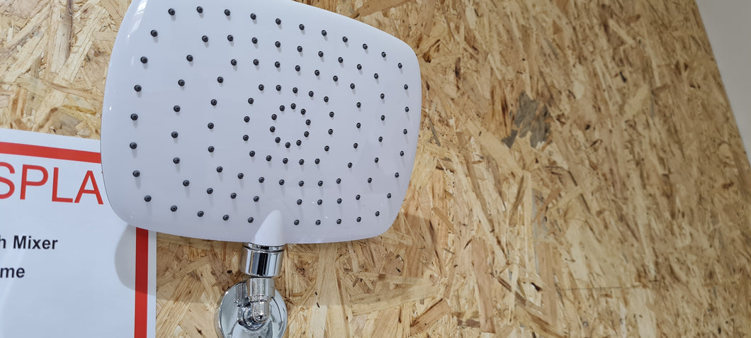 Square White Waterfall Style Showerhead